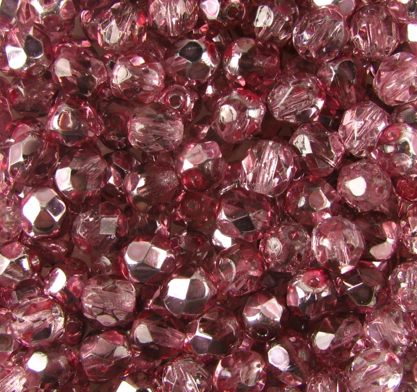 3mm Czech Fire Polish – 00010/47496 – Apollo Pink x 100