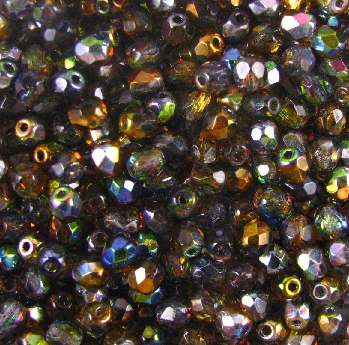 4mm Czech Fire Polish – 00030/95300 – Crystal Magic Copper x 100