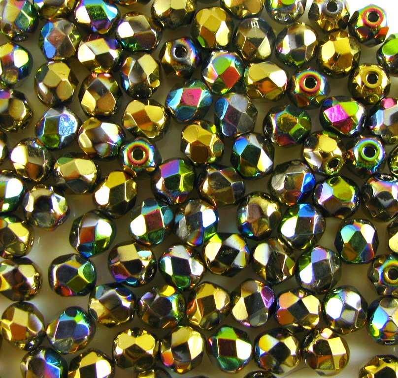 3mm Czech Fire Polish – Crystal California Green x 100