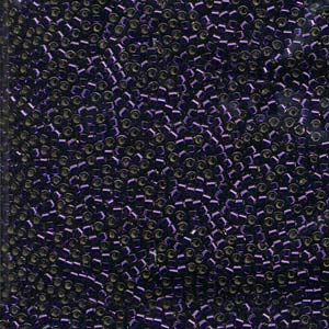 11/0 – Miyuki Delica - 5g Bag – Silver Lined Dk Purple – DB0609