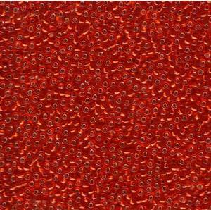 11/0 Miyuki Seed Beads - 25g Bag – Silver Lined Red - Colour 10