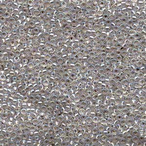 250g Wholesale Pack – 11/0 Miyuki Seed Beads – Silver Lined Crystal AB - Colour 1001