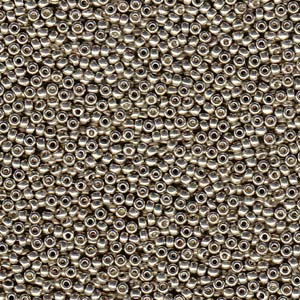 15/0 Miyuki Seed Beads - 5g Bag – Duracoat Galvanized Light Smoky Pewter – Colour 4221