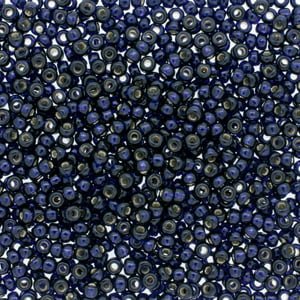 8/0 Miyuki Seed Beads - 25g Bag – Duracoat Silver Lined Dark Navy Blue - Colour 4282