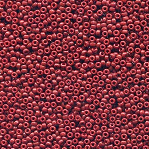 11/0 Miyuki Seed Beads - 25g Bag – Duracoat Opaque Dyed Brick - Colour 4470