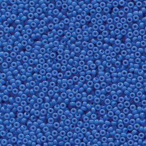 11/0 Miyuki Seed Beads - 25g Bag – Duracoat Opaque Dyed Bright Blue - Colour 4484