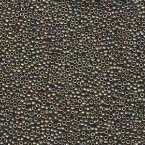 15/0 Miyuki Seed Beads - 5g Bag – Matte Metallic Khaki Iris - Colour 2035