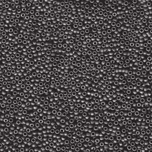15/0 Miyuki Seed Beads - 5g Bag – Matte Dark Gray - Colour 2065
