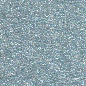 15/0 Miyuki Seed Beads - 5g Bag – Lined Light Seafoam AB - Colour 263