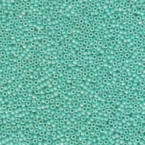 15/0 Miyuki Seed Beads - 5g Bag – Matte Opaque Turquoise AB - Colour 412FR
