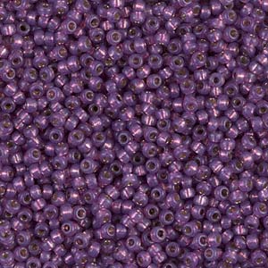 15/0 Miyuki Seed Beads - 5g Bag – Duracoat Silver Lined Dark Lilac - Colour 4248