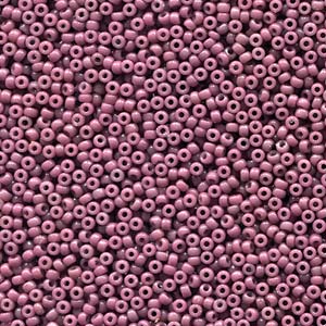 15/0 Miyuki Seed Beads - 5g Bag – Duracoat Opaque Dyed Mauve – Colour 4487