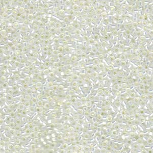 15/0 Miyuki Seed Beads - 5g Bag – Gilt Lined White Opal - Colour 551