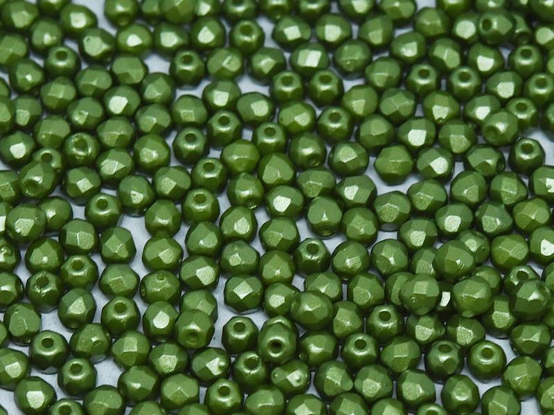 3mm Czech Fire Polish – 02010/25034 – Pastel Olivine x 100