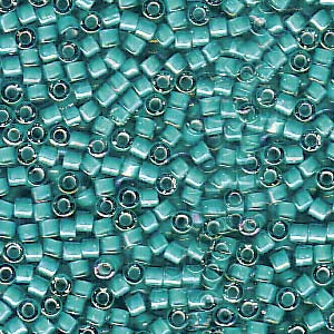 11/0 – Miyuki Delica - 5g Bag – White Lined Teal AB – DB1782