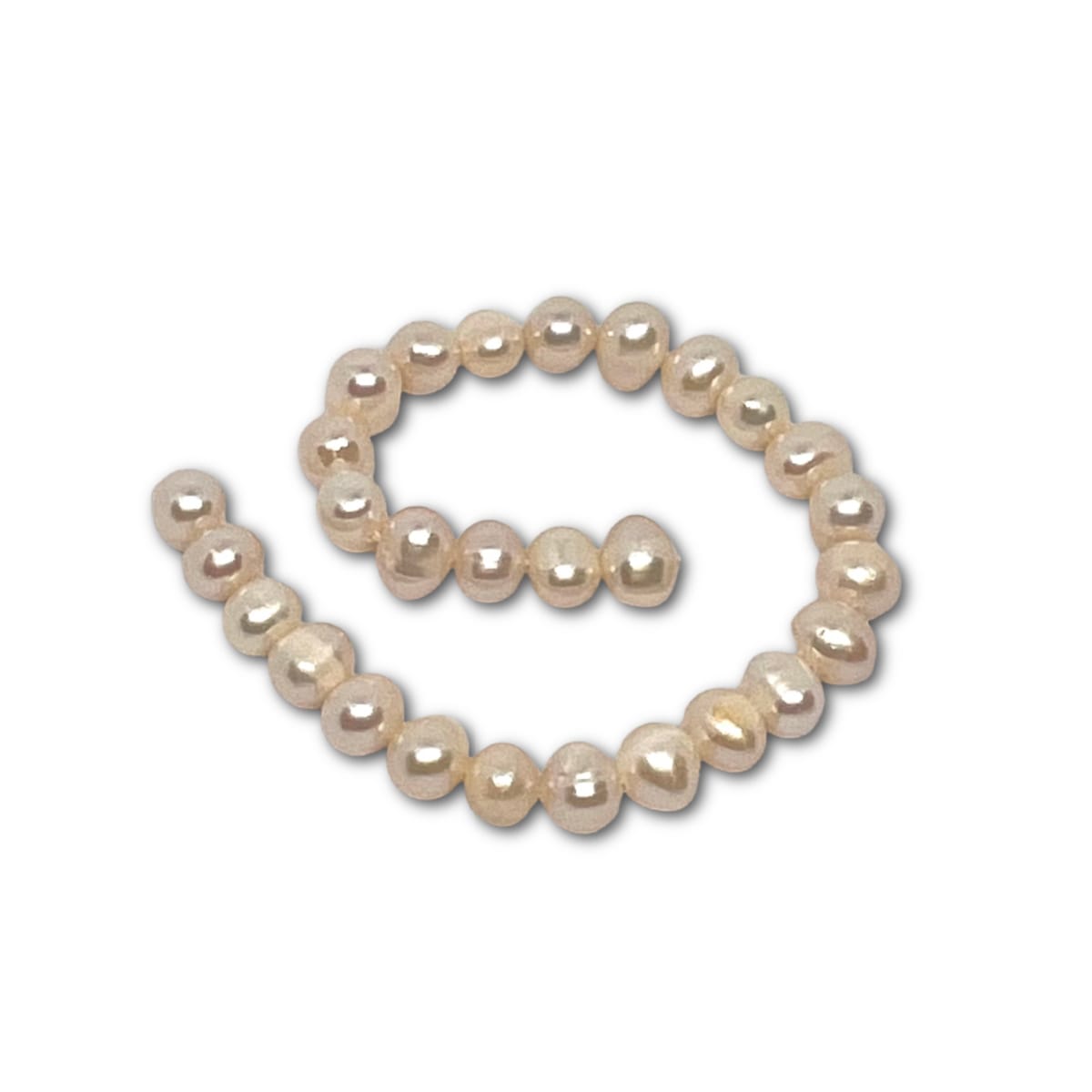 5-6mm Cream Potato Pearls – Approx 30 Pearls