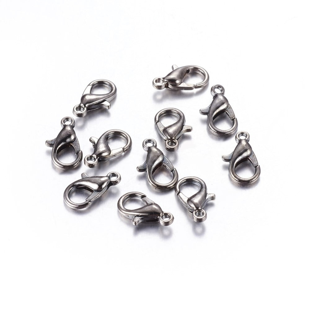 Gunmetal Lobster Clasps 10x6mm – Pack of 10