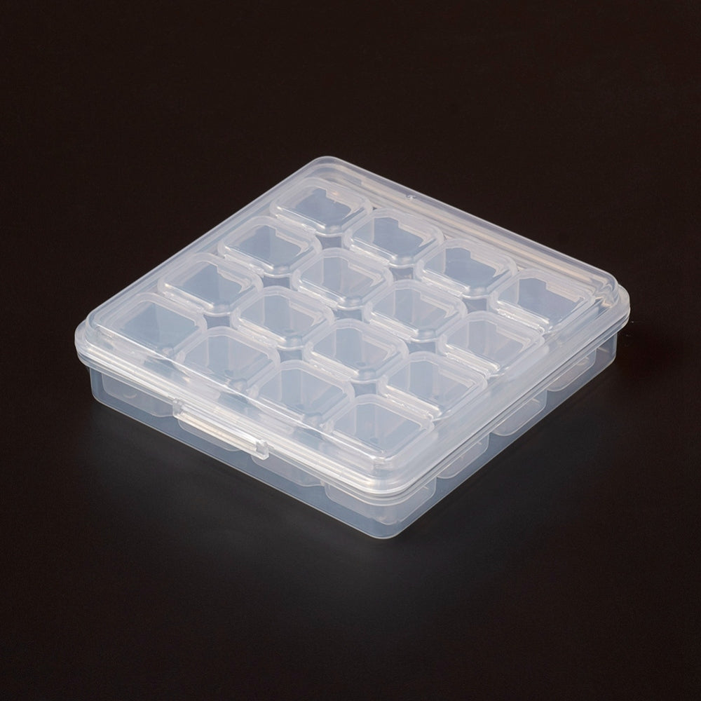 16-Compartment Bead Storage Box – Secure & Organized