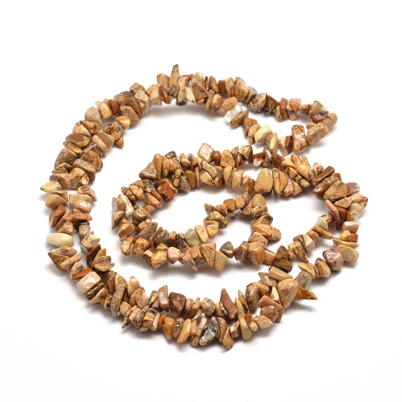5x8mm Picture Jasper Gemstone Chip Strand - 78cm Strand