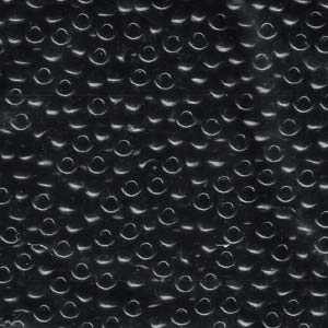 6/0 Miyuki Seed Beads - 25g Bag – Opaque Black - Colour 401