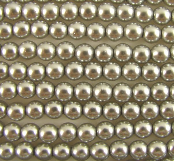 2mm Czech Round Glass Pearl Pack of 100 – 70041 – Silver