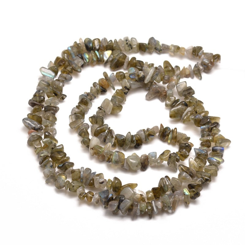 5x8mm Natural Labradorite Chip Beads - 78cm Strand