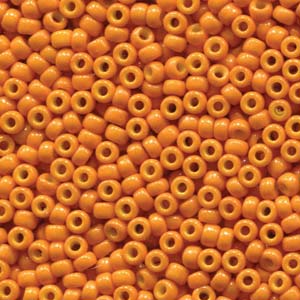 8/0 Miyuki Seed Beads - 25g Bag - Duracoat Opaque Dyed Orange - Colour 4454
