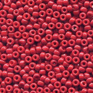 8/0 Miyuki Seed Beads - 25g Bag - Duracoat Opaque Dyed Red - Colour 4469