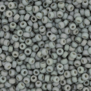 11/0 Miyuki Seed Beads - 25g Bag – Frosted Opaque Glazed Rainbow Cadet Grey - Colour 4705