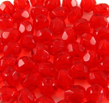 3mm Czech Fire Polish – 90080 – Siam Ruby x 100