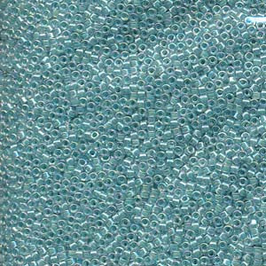 11/0 – Miyuki Delica - 50g Bag – Lined Aqua Blue AB – DB0079 Wholesale
