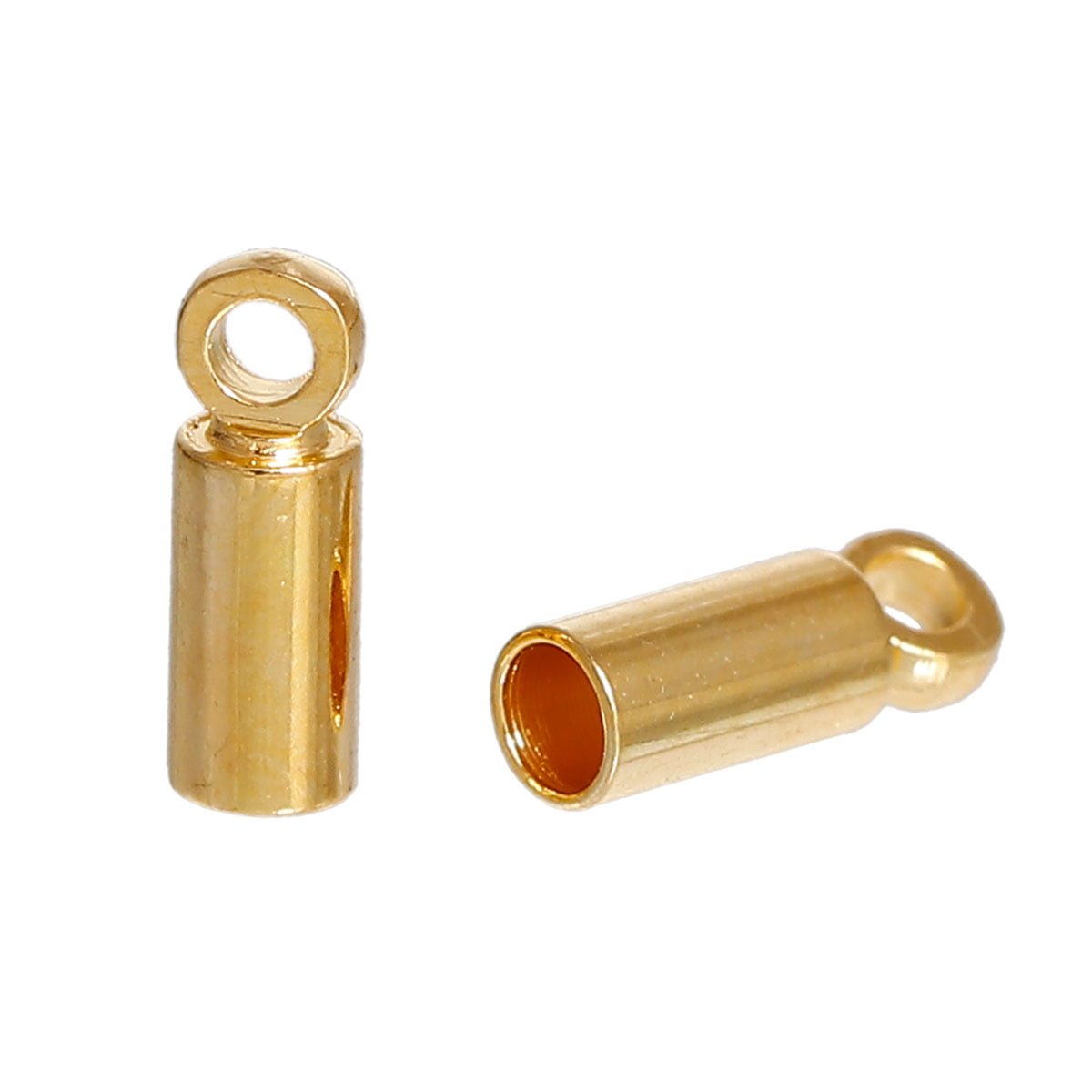 Gold Plated Cord End with Loop 9x3mm – Pack of 10