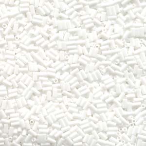 3mm Miyuki Bugle Beads (Size #1) - 7g Bag - Opaque White - 49