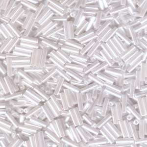 6mm Miyuki Bugle Beads 10g – White Pearl Ceylon - 528