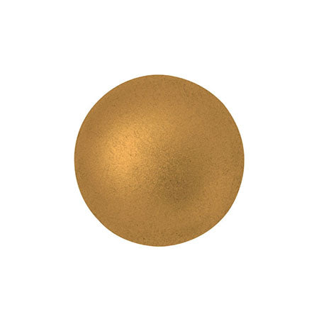14mm Czech Glass Cabochon - Bronze Gold Matte