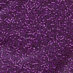11/0 – Miyuki Delica - 5g Bag – Silver Lined Bright Violet – DB1345