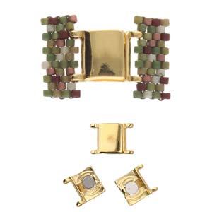 Axos – 11/0 Delica Bead Magnetic Clasp – 24k Gold Plated