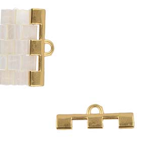 Soros 3 - Tila Bead Ending - 24k Gold Plated - Pack of 2