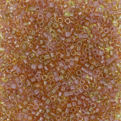 11/0 – Miyuki Delica – 5g Bag - Sparkling Lined Golden Peach Mix – DB0987