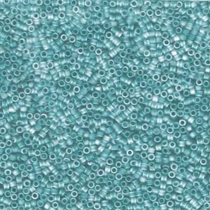 11/0 – Miyuki Delica - 5g Bag – Matte Transparent Caribbean Teal AB – DB1283