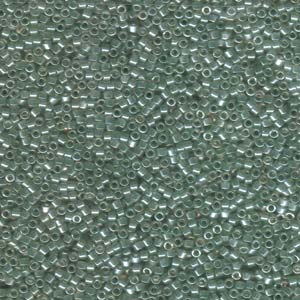 11/0 – Miyuki Delica - 5g Bag – Transparent Light Moss Green Luster – DB1484(Discontinued by Miyuki)