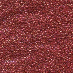 10/0 - Miyuki Delica - 5g Bag - Opaque Red AB - DBM0162