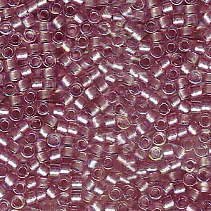 11/0 – Miyuki Delica - 5g Bag – Sparkle Antique Rose Lined Crystal AB – DB1745