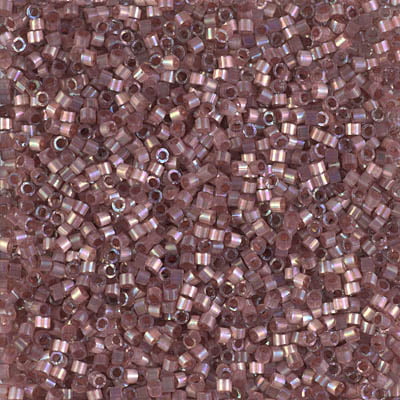 11/0 – Miyuki Delica - 5g Bag – Silk Inside Dyed Rose Topaz AB – DB1878