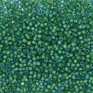 11/0 – Miyuki Delica - 5g Bag – Fancy Lined Aqua Green – DB2381