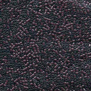 11/0 – Miyuki Delica - 5g Bag – Lined Green Maroon Luster – DB0279