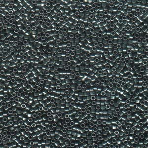 11/0 – Miyuki Delica - 5g Bag – Galvanized Dark Steel Green – DB0457