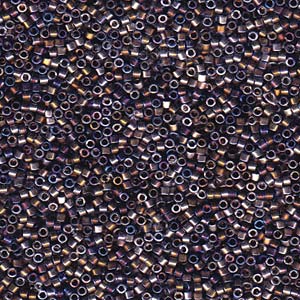 11/0 – Miyuki Delica - 5g Bag – Amethyst Gold Iris (Palladium Plated AB) – DB0542