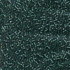11/0 – Miyuki Delica - 5g Bag – Silver Lined Teal Dyed – DB0607