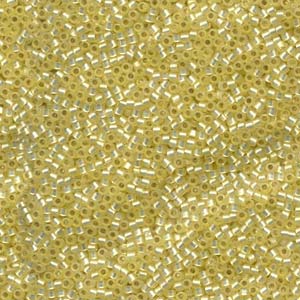 11/0 – Miyuki Delica - 5g Bag – Silver Lined Lt Yellow Alabaster Dyed – DB0623